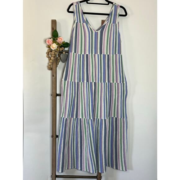 Marine Layer Dresses & Skirts - Marine Layer Double Cloth Maxi Sleeveless Cotton Dress Size X Large